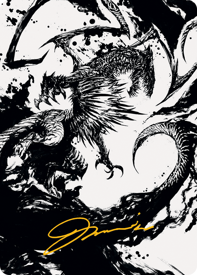 Skithiryx, the Blight Dragon Art Card (Gold-Stamped Signature) [March of the Machine Art Series] | Exor Games Dartmouth