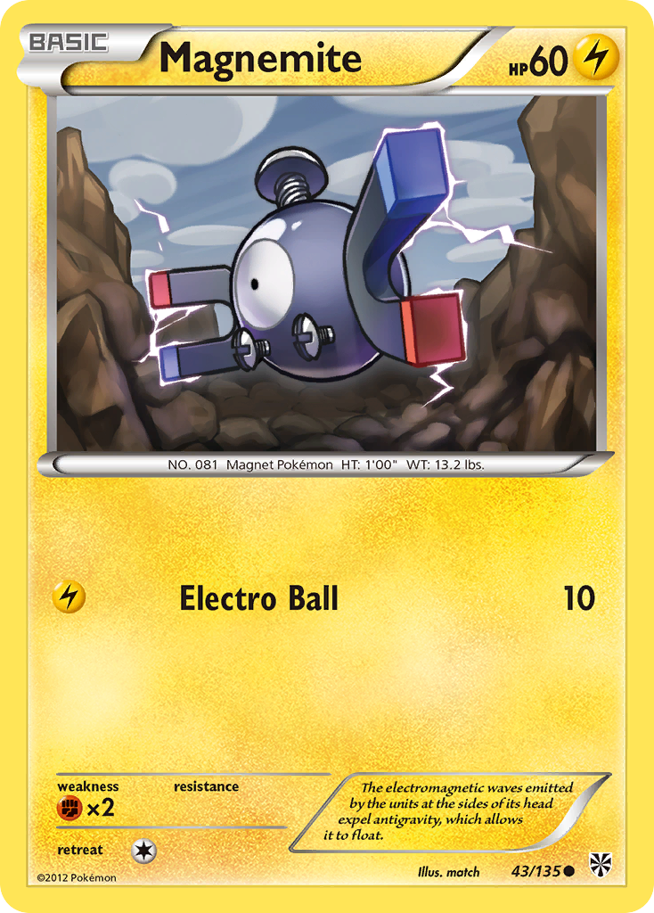 Magnemite (43/135) [Black & White: Plasma Storm] | Exor Games Dartmouth