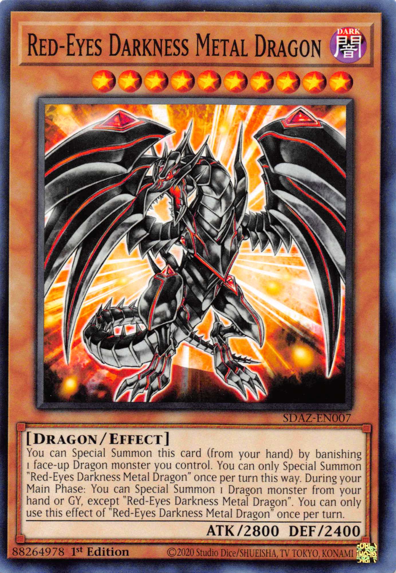 Red-Eyes Darkness Metal Dragon [SDAZ-EN007] Common | Exor Games Dartmouth