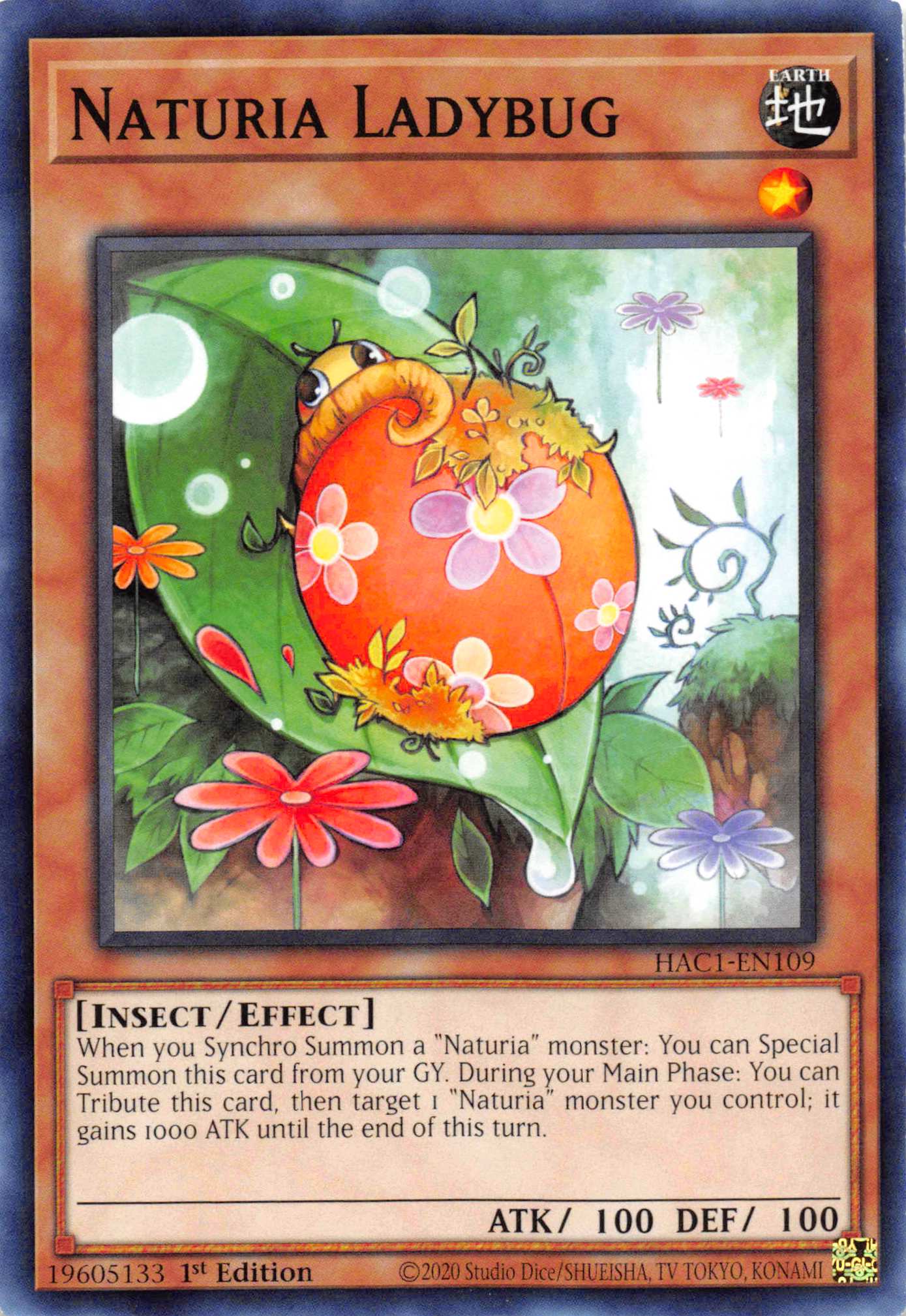 Naturia Ladybug (Duel Terminal) [HAC1-EN109] Parallel Rare | Exor Games Dartmouth