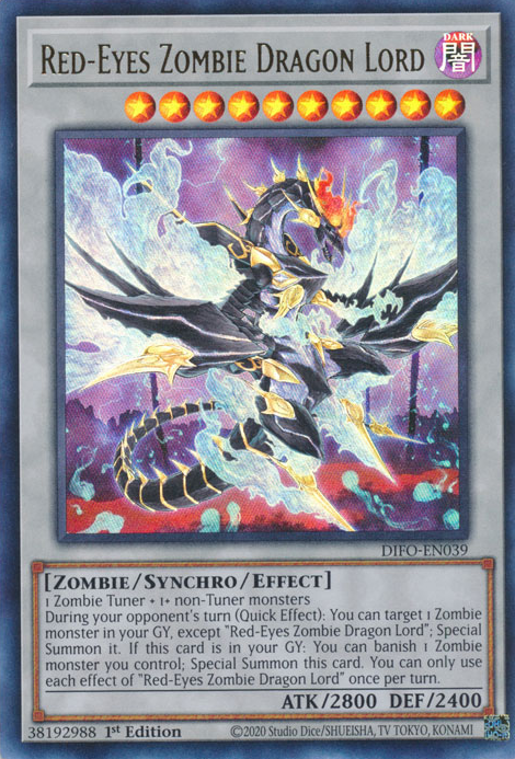 Red-Eyes Zombie Dragon Lord [DIFO-EN039] Ultra Rare | Exor Games Dartmouth