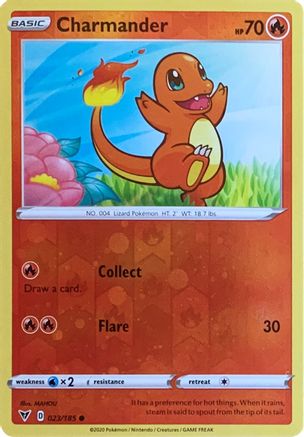 Charmander (023/185) (Reverse Cosmos Holo) [Sword & Shield: Vivid Voltage] | Exor Games Dartmouth