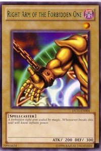 Right Arm of the Forbidden One (Green) [DL11-EN004] Rare | Exor Games Dartmouth