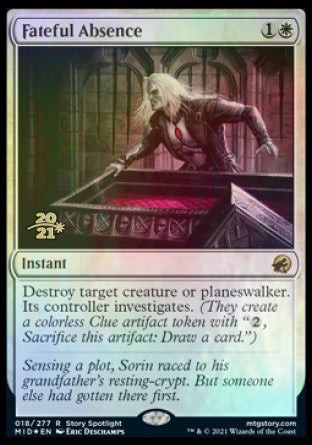 Fateful Absence [Innistrad: Midnight Hunt Prerelease Promos] | Exor Games Dartmouth