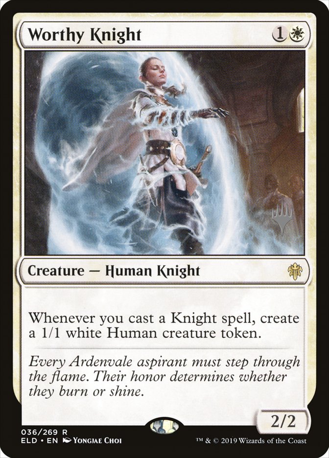 Worthy Knight (Promo Pack) [Throne of Eldraine Promos] | Exor Games Dartmouth