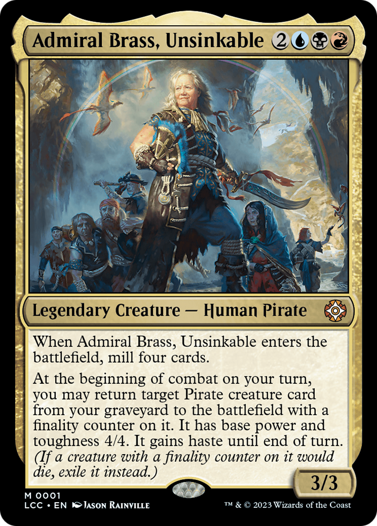 Admiral Brass, Unsinkable (Display Commander) [The Lost Caverns of Ixalan Commander] | Exor Games Dartmouth