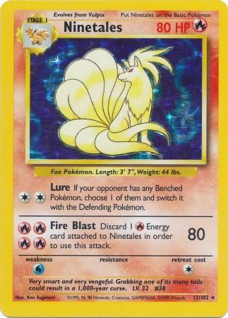 Ninetales (12/102) [Base Set Unlimited] | Exor Games Dartmouth