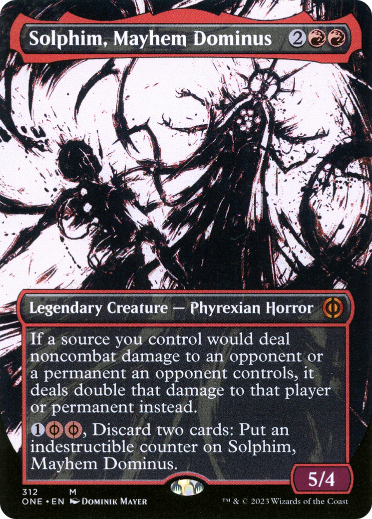 Solphim, Mayhem Dominus (Borderless Ichor) [Phyrexia: All Will Be One] | Exor Games Dartmouth