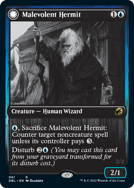 Malevolent Hermit // Benevolent Geist [Innistrad: Double Feature] | Exor Games Dartmouth