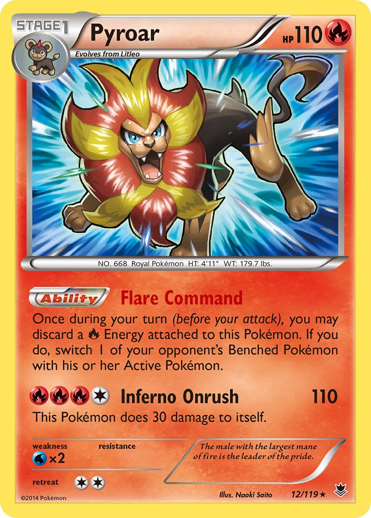 Pyroar (12/119) (Theme Deck Exclusive) [XY: Phantom Forces] | Exor Games Dartmouth