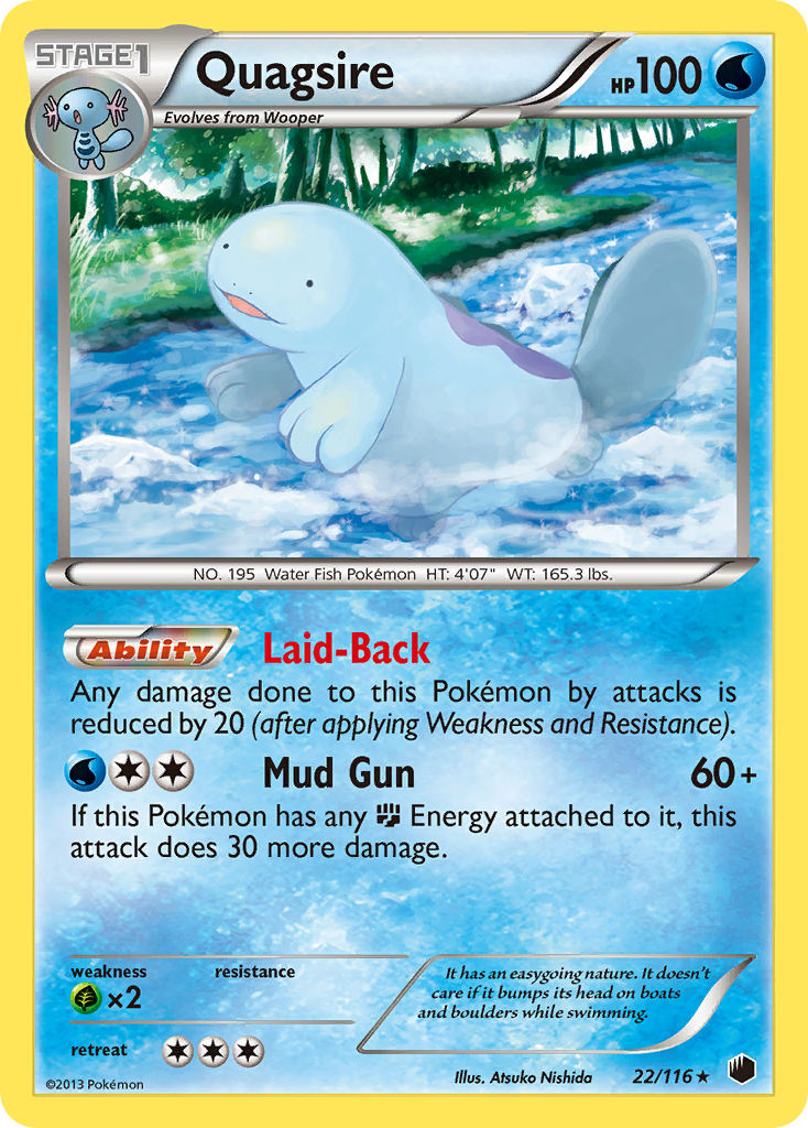 Quagsire (22/116) [Black & White: Plasma Freeze] | Exor Games Dartmouth