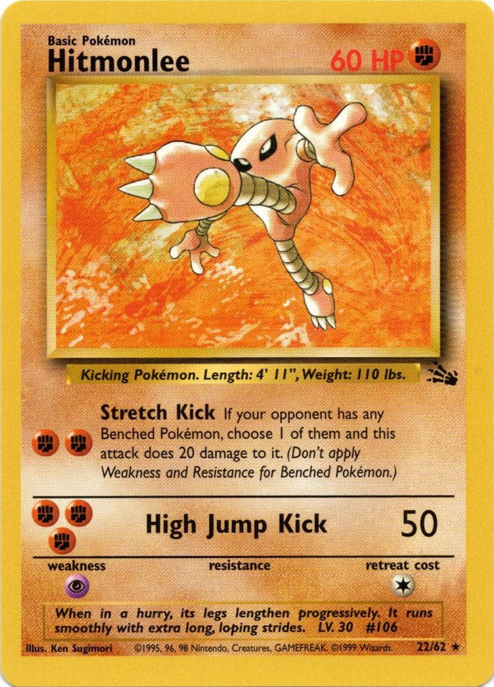 Hitmonlee (22/62) [Fossil Unlimited] | Exor Games Dartmouth