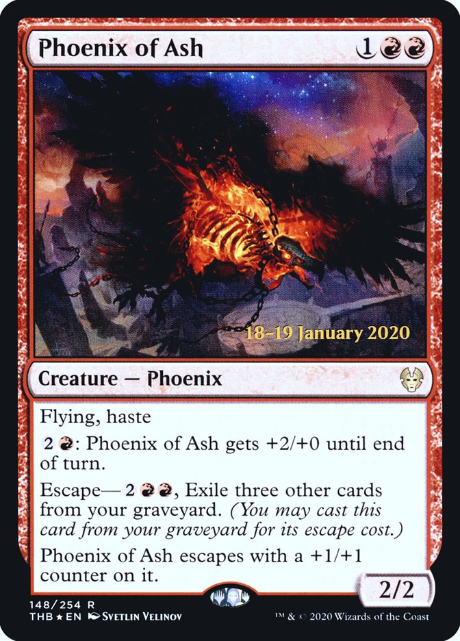 Phoenix of Ash [Theros Beyond Death Prerelease Promos] | Exor Games Dartmouth