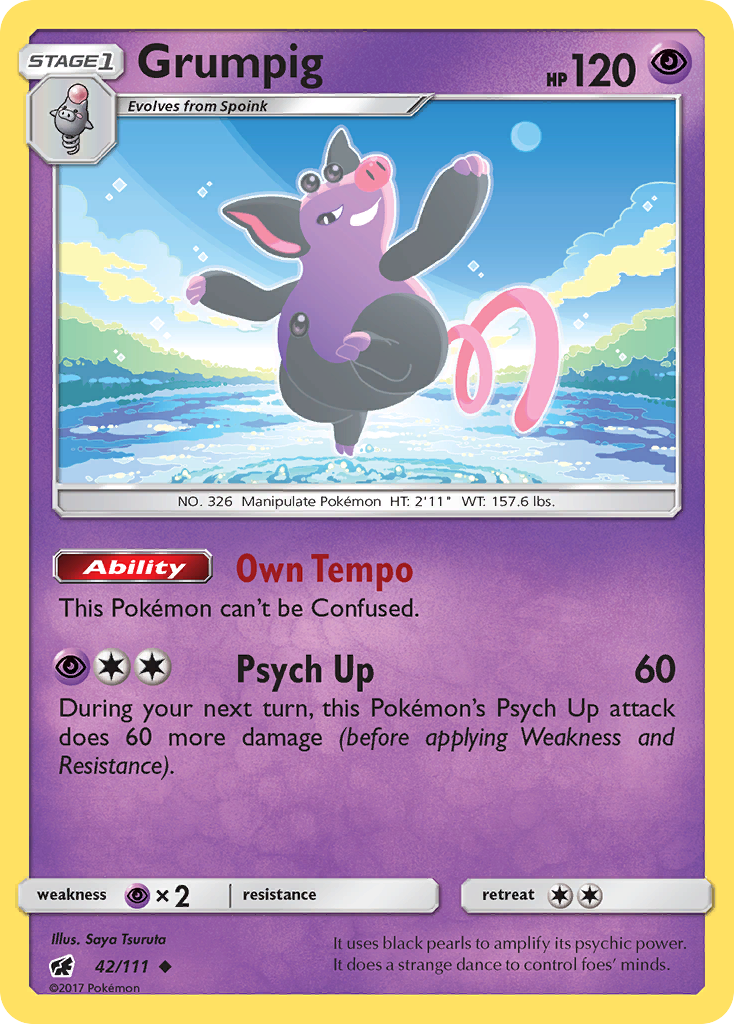 Grumpig (42/111) [Sun & Moon: Crimson Invasion] | Exor Games Dartmouth