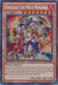 Thestalos the Mega Monarch [PRIO-EN035] Secret Rare | Exor Games Dartmouth