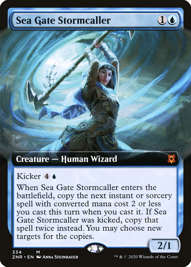 Sea Gate Stormcaller (Extended Art) [Zendikar Rising] | Exor Games Dartmouth