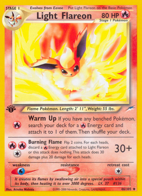 Light Flareon (46/105) [Neo Destiny 1st Edition] | Exor Games Dartmouth