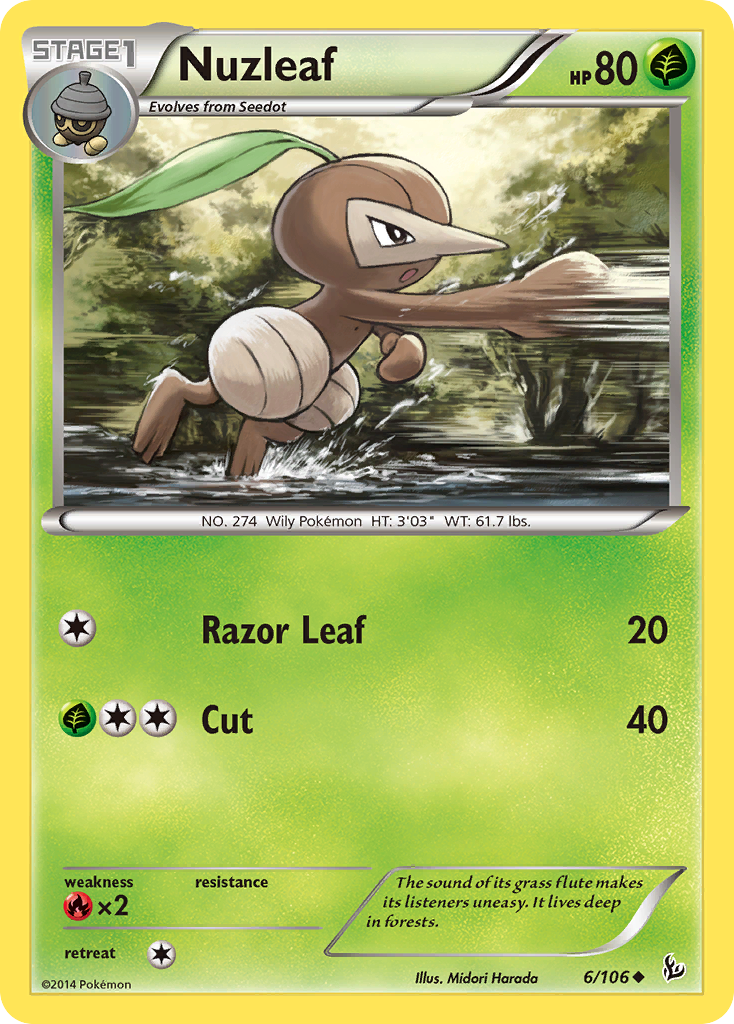 Nuzleaf (6/106) [XY: Flashfire] | Exor Games Dartmouth