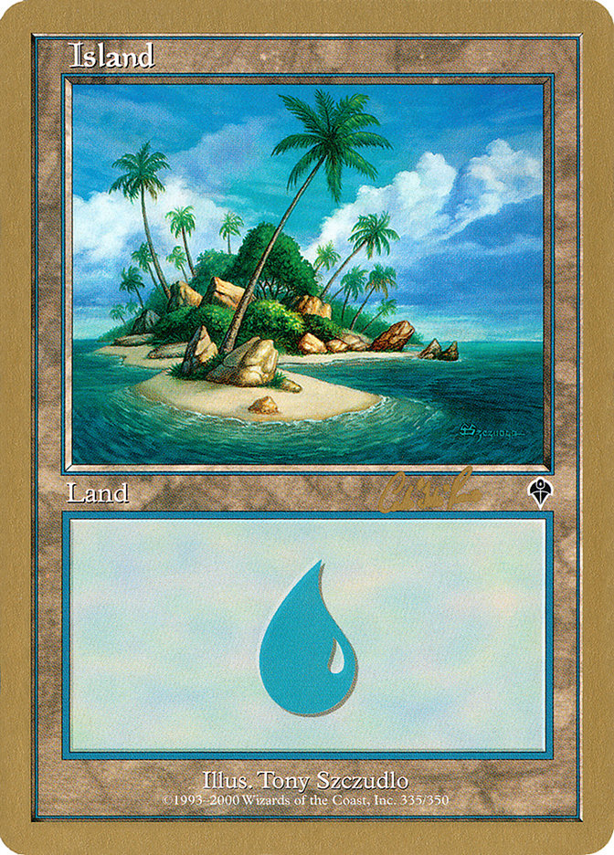 Island (cr335a) (Carlos Romao) [World Championship Decks 2002] | Exor Games Dartmouth