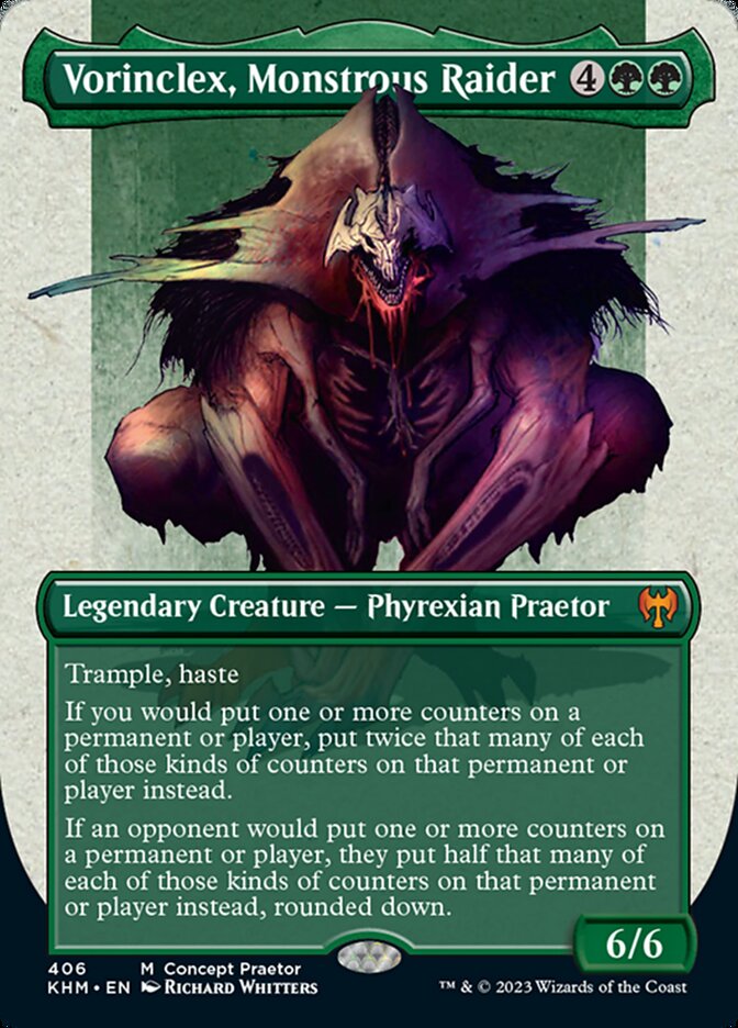 Vorinclex, Monstrous Raider (Borderless Concept Praetors) [Phyrexia: All Will Be One] | Exor Games Dartmouth