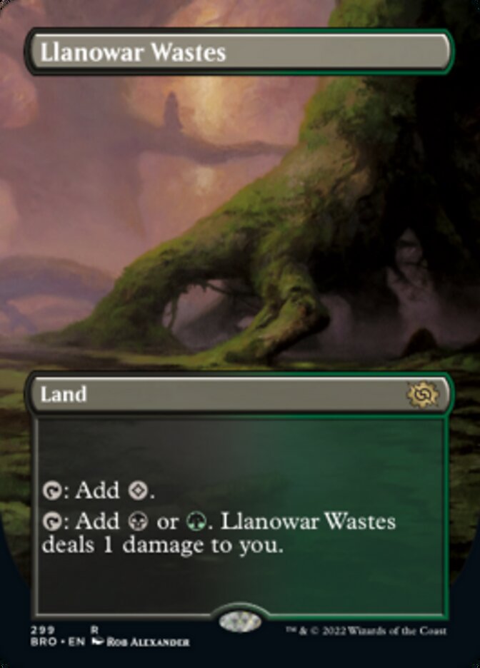 Llanowar Wastes (Borderless Alternate Art) [The Brothers' War] | Exor Games Dartmouth