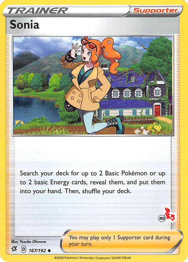 Sonia (167/192) (Cinderace Stamp #45) [Battle Academy 2022] | Exor Games Dartmouth