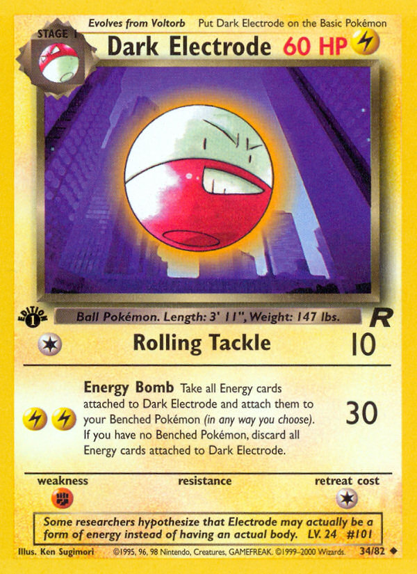 Dark Electrode (34/82) [Team Rocket 1st Edition] | Exor Games Dartmouth