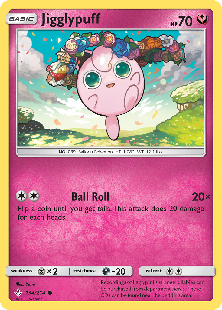 Jigglypuff (134/214) [Sun & Moon: Unbroken Bonds] | Exor Games Dartmouth