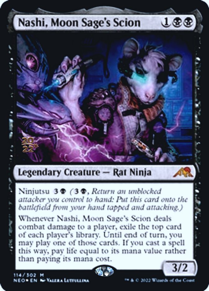 Nashi, Moon Sage's Scion [Kamigawa: Neon Dynasty Prerelease Promos] | Exor Games Dartmouth