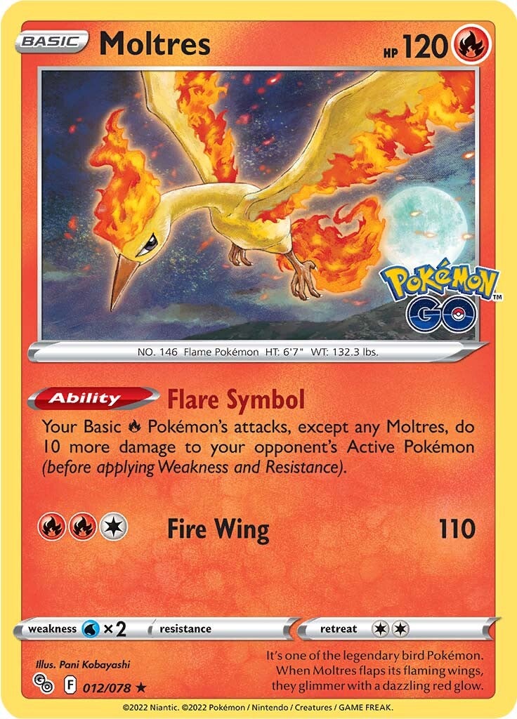 Moltres (012/078) [Pokémon GO] | Exor Games Dartmouth