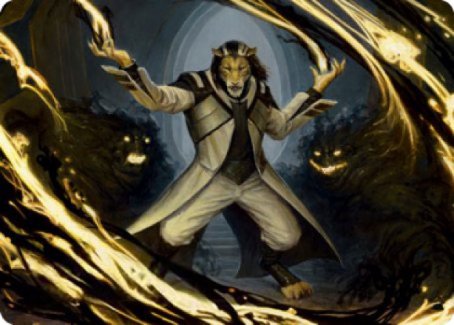 Leonin Lightscribe Art Card [Strixhaven: School of Mages Art Series] | Exor Games Dartmouth