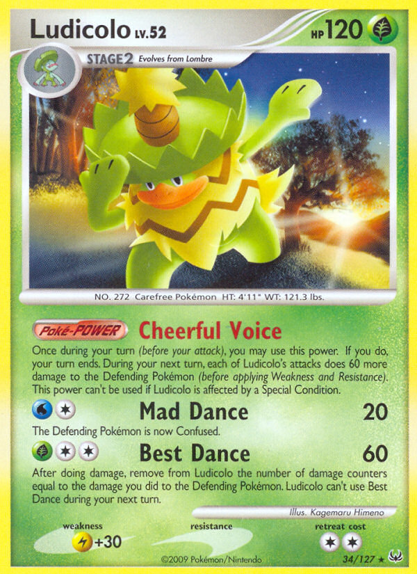 Ludicolo (34/127) [Platinum: Base Set] | Exor Games Dartmouth