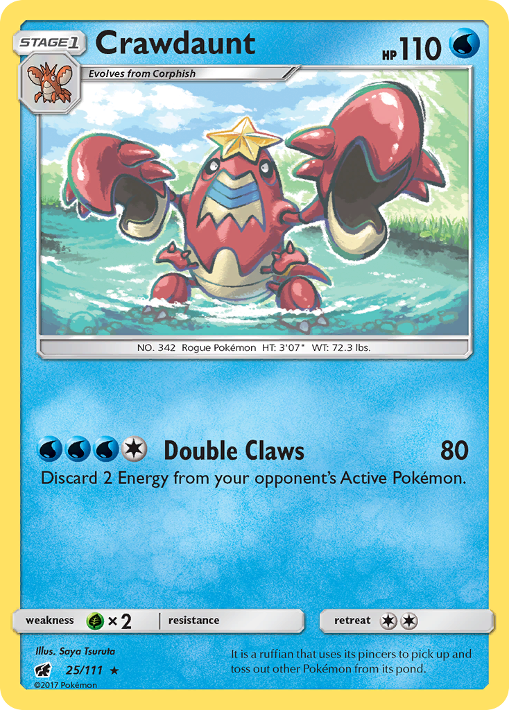 Crawdaunt (25/111) [Sun & Moon: Crimson Invasion] | Exor Games Dartmouth