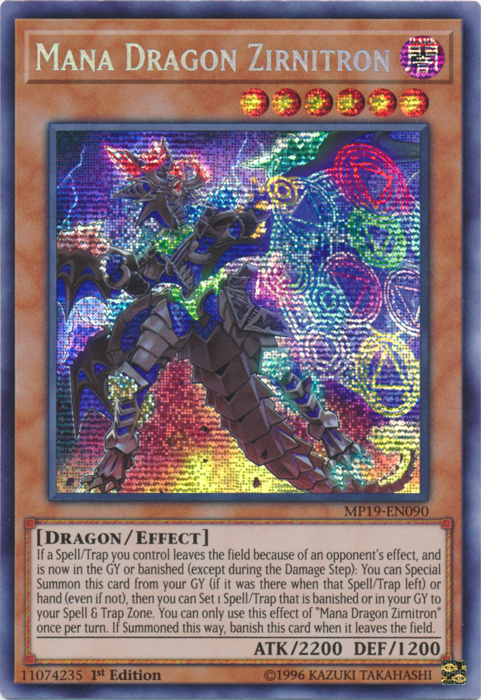 Mana Dragon Zirnitron [MP19-EN090] Prismatic Secret Rare | Exor Games Dartmouth