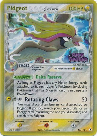 Pidgeot (14/110) (Delta Species) (Stamped) [EX: Holon Phantoms] | Exor Games Dartmouth