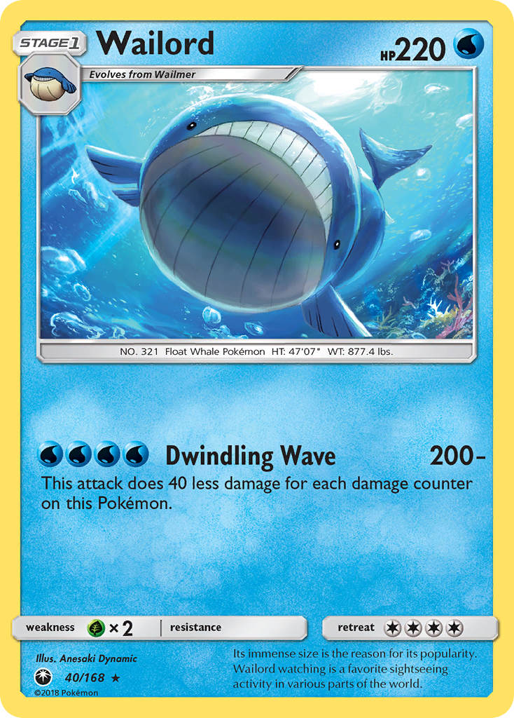 Wailord (40/168) [Sun & Moon: Celestial Storm] | Exor Games Dartmouth