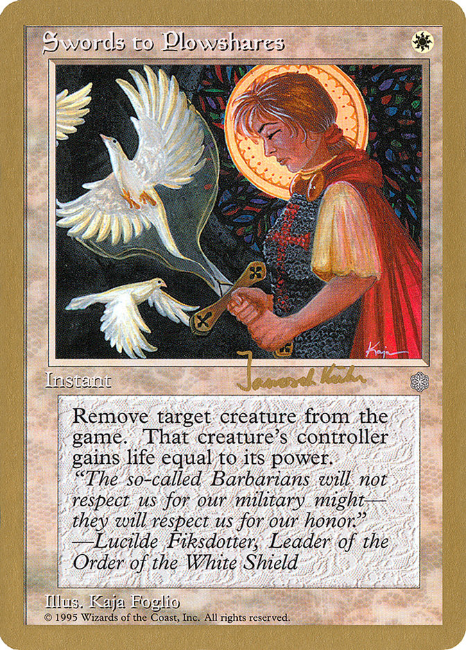 Swords to Plowshares (Janosch Kuhn) [World Championship Decks 1997] | Exor Games Dartmouth