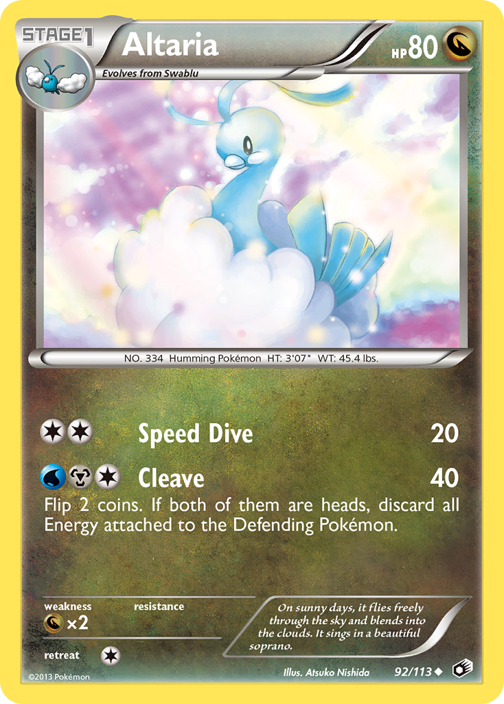 Altaria (92/113) [Black & White: Legendary Treasures] | Exor Games Dartmouth