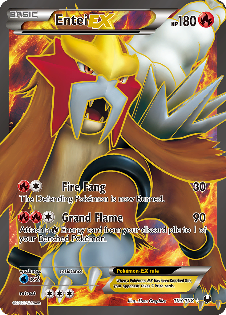 Entei EX (103/108) [Black & White: Dark Explorers] | Exor Games Dartmouth