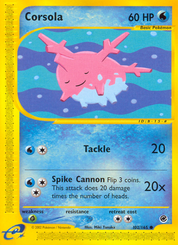 Corsola (102/165) [Expedition: Base Set] | Exor Games Dartmouth