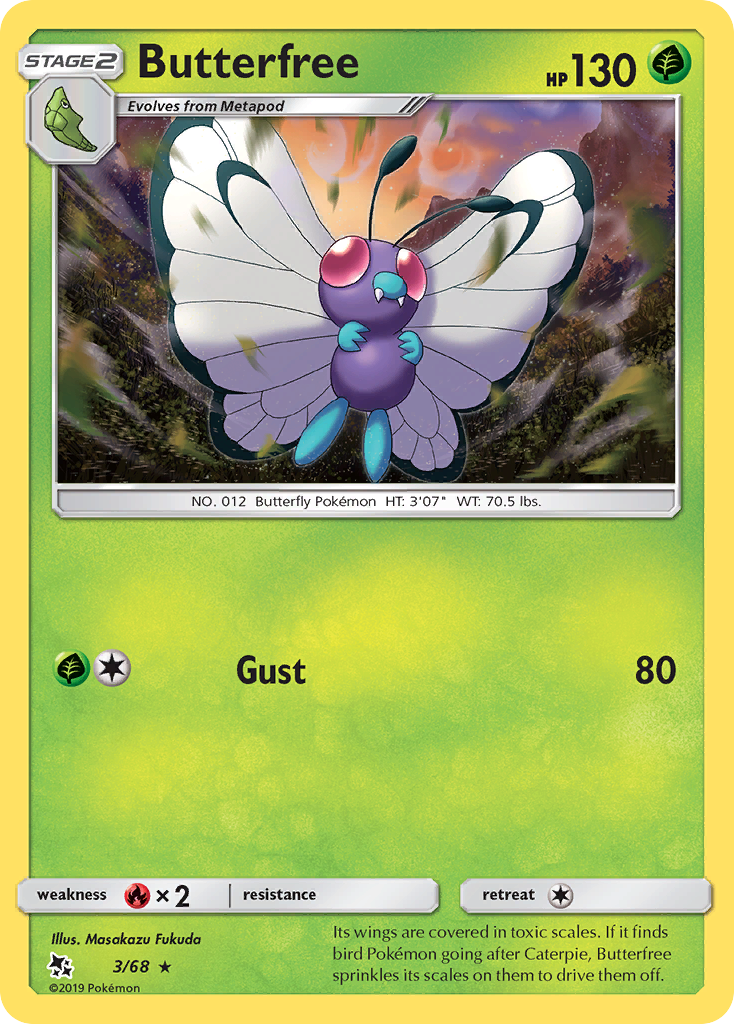 Butterfree (3/68) [Sun & Moon: Hidden Fates] | Exor Games Dartmouth