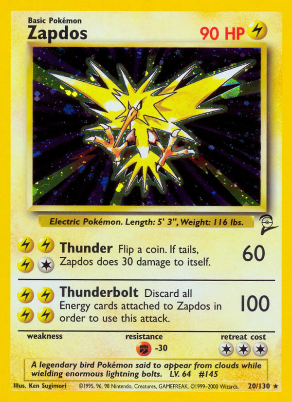 Zapdos (20/130) [Base Set 2] | Exor Games Dartmouth