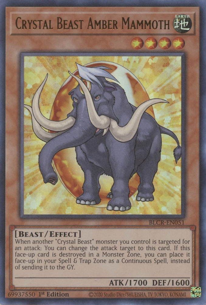 Crystal Beast Amber Mammoth [BLCR-EN051] Ultra Rare | Exor Games Dartmouth