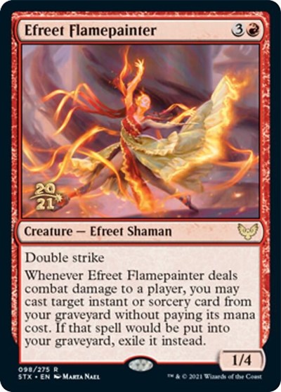 Efreet Flamepainter [Strixhaven: School of Mages Prerelease Promos] | Exor Games Dartmouth