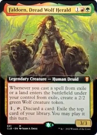 Faldorn, Dread Wolf Herald (Extended Art) [Commander Legends: Battle for Baldur's Gate] | Exor Games Dartmouth