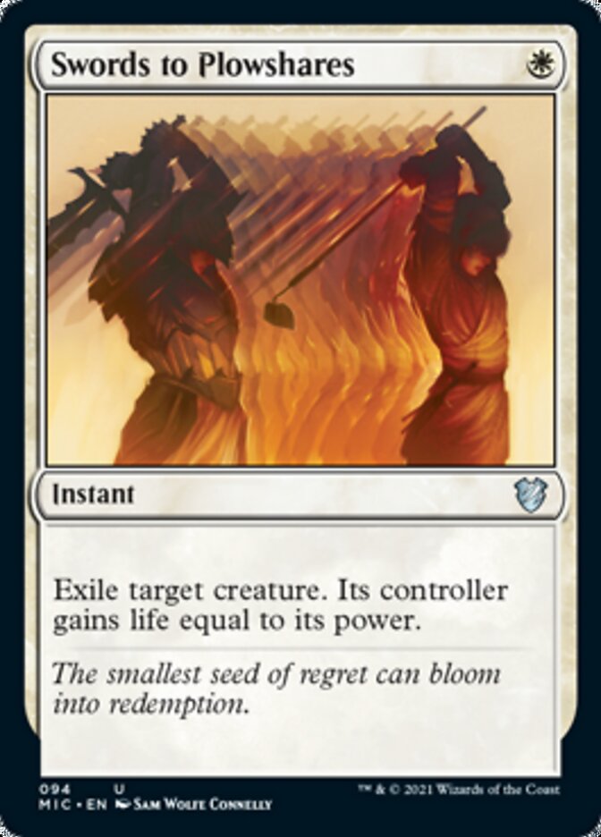 Swords to Plowshares [Innistrad: Midnight Hunt Commander] | Exor Games Dartmouth