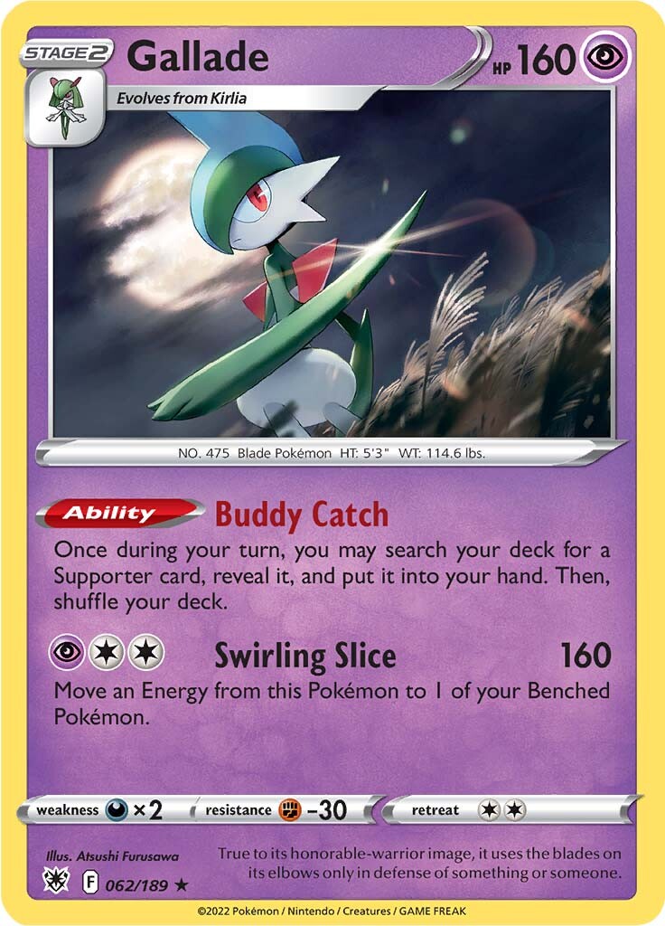 Gallade (062/189) [Sword & Shield: Astral Radiance] | Exor Games Dartmouth