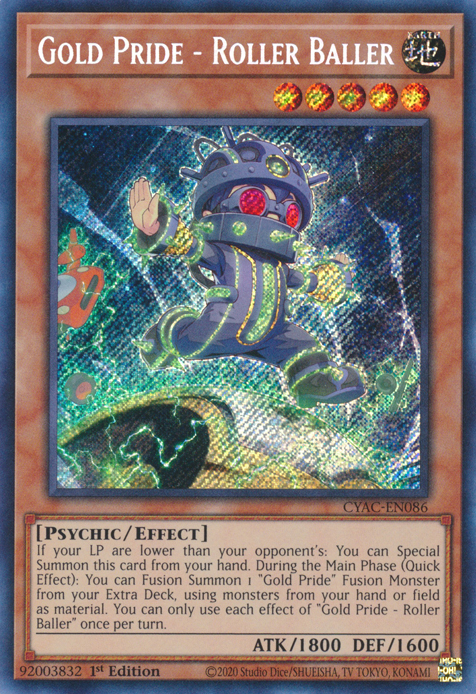 Gold Pride - Roller Baller [CYAC-EN086] Secret Rare | Exor Games Dartmouth