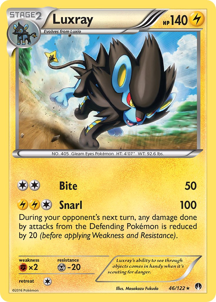 Luxray (46/122) (Cracked Ice Holo) [XY: BREAKpoint] | Exor Games Dartmouth