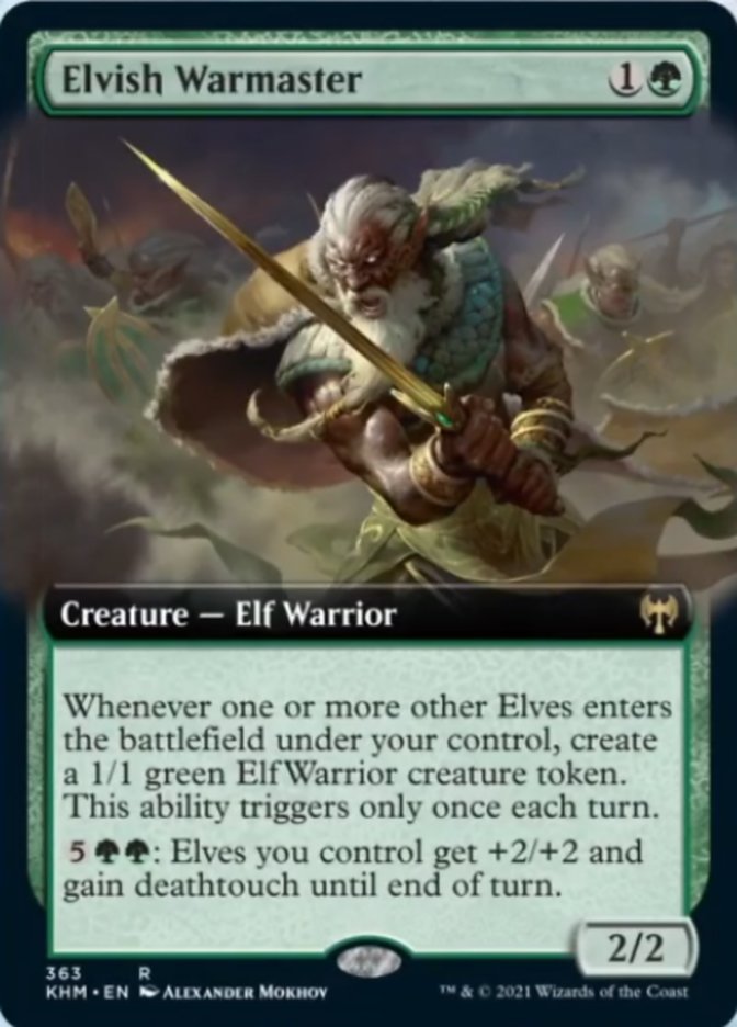 Elvish Warmaster (Extended Art) [Kaldheim] | Exor Games Dartmouth